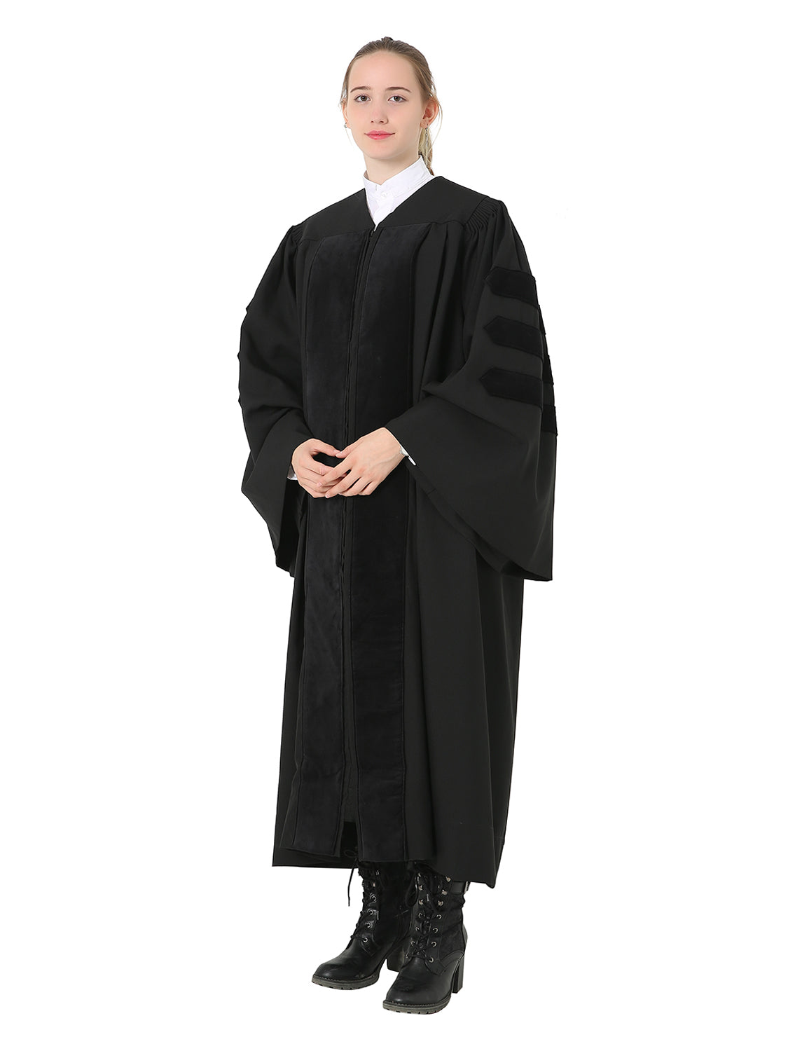 green emerald velvet dress Custom Deluxe Doctoral Gown, Tam and Hood Package main image 0