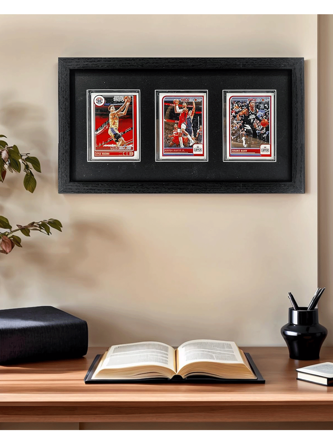 Trading Card Display Frame with Real Glass for Standard Baseball Basketball Football Hocky Cards - 2 Styles Available