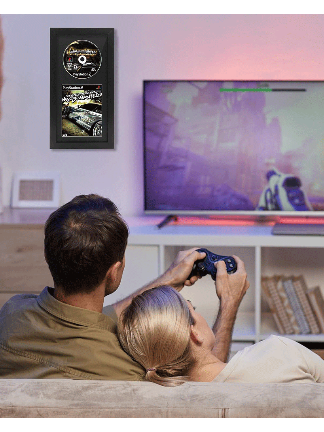 Black PS5 Game Display Case for 5.3* 6.7 Game Case & Disc Showcase