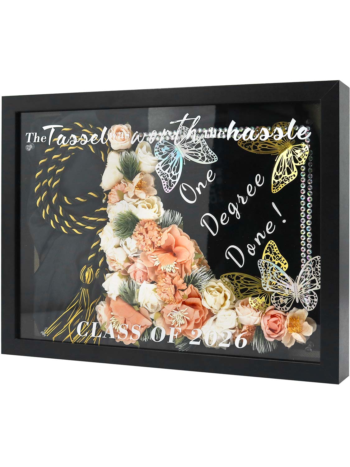 12.5*16.5 Class of 2026 Graduation Cap Shadow Box with Stick Pins
