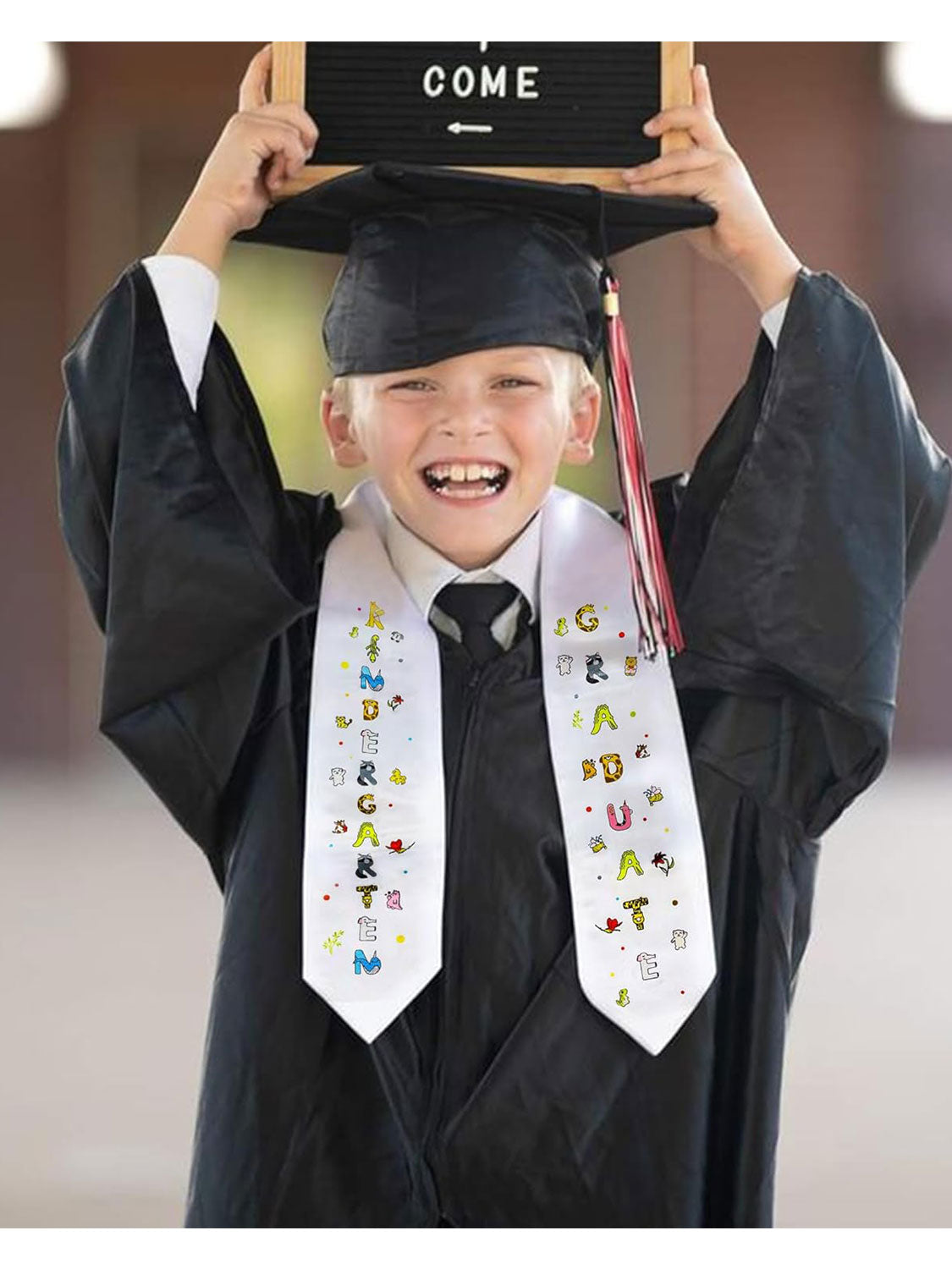 Kindergarten Preschool Class of 2025 Graduation Stole Sash for Kids