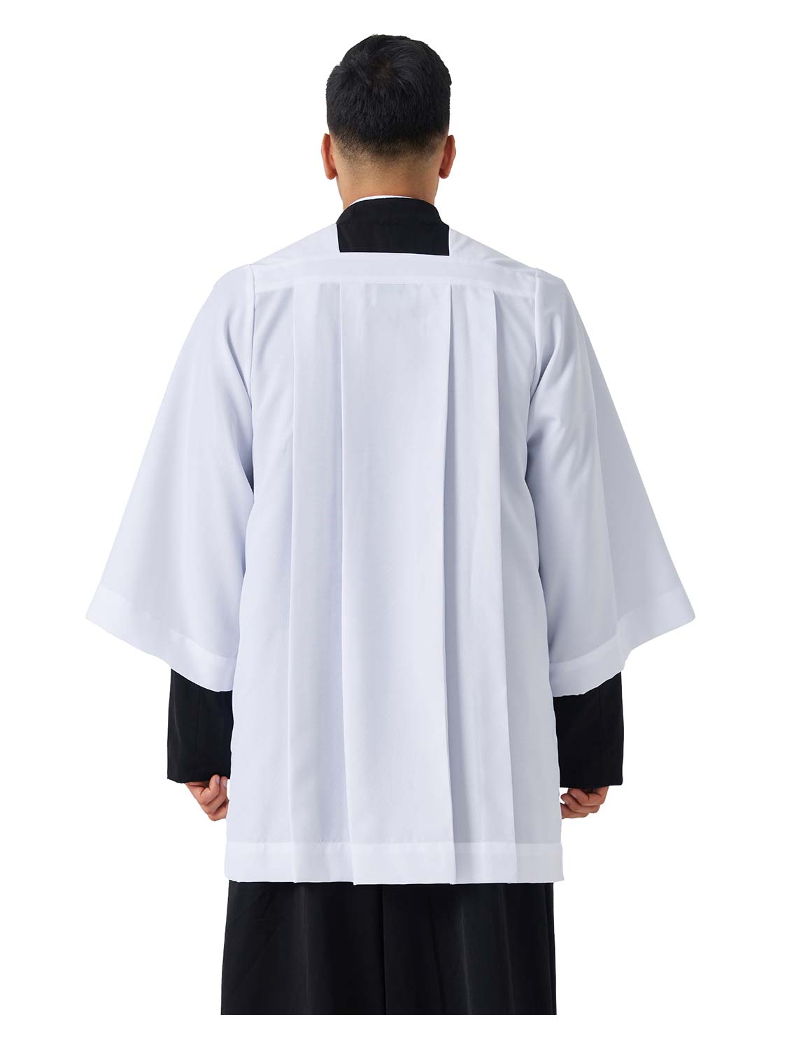 Premium White Square / Round Neck Surplice Prist Robe for Cassock