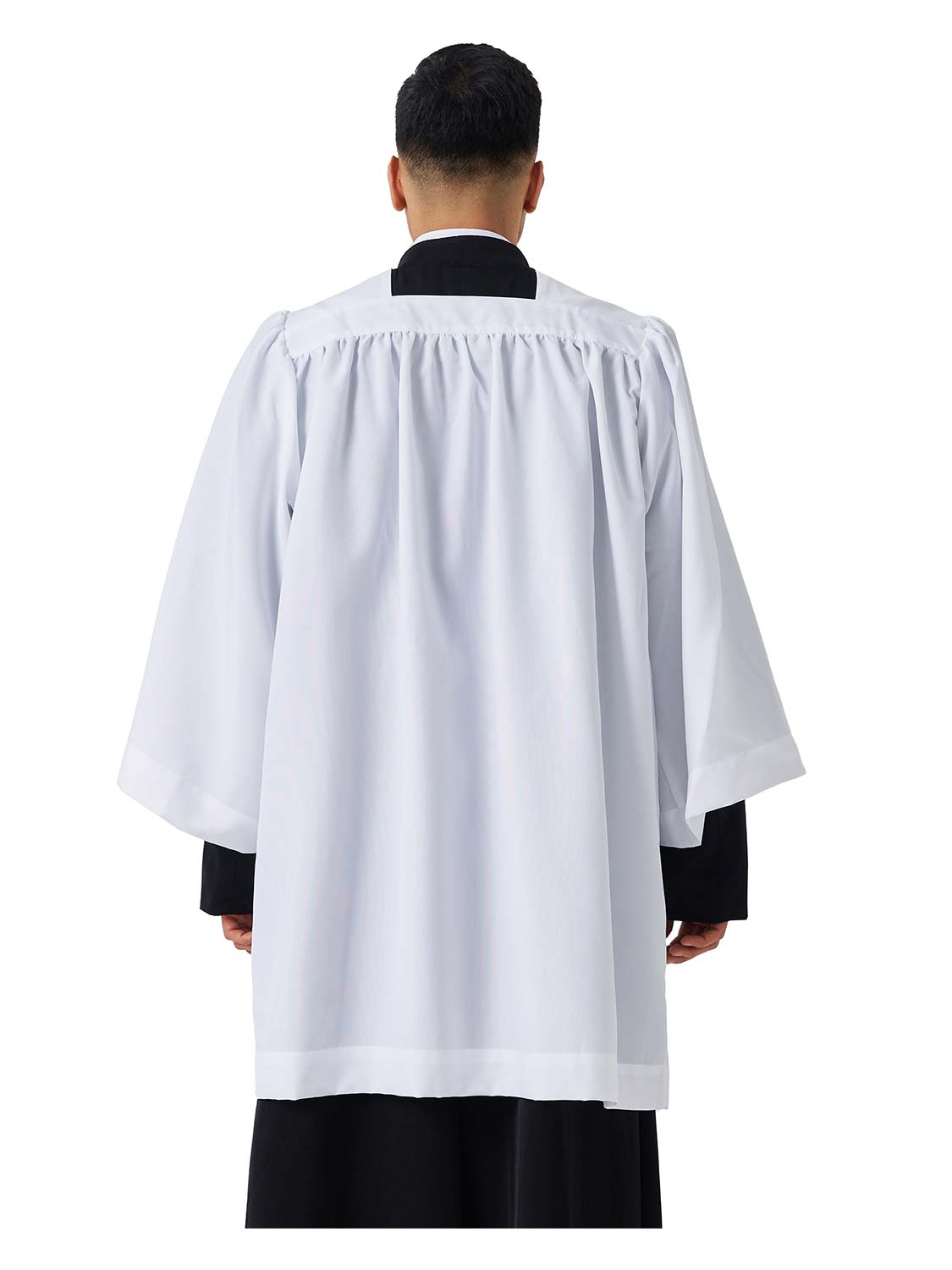 Premium White Square / Round Neck Surplice Prist Robe for Cassock