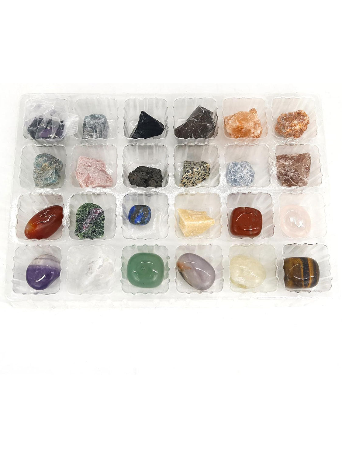 Christmas 24 Days Countdown Surprise Gem Series Gifts Contain 24 Different Kinds of Rocks