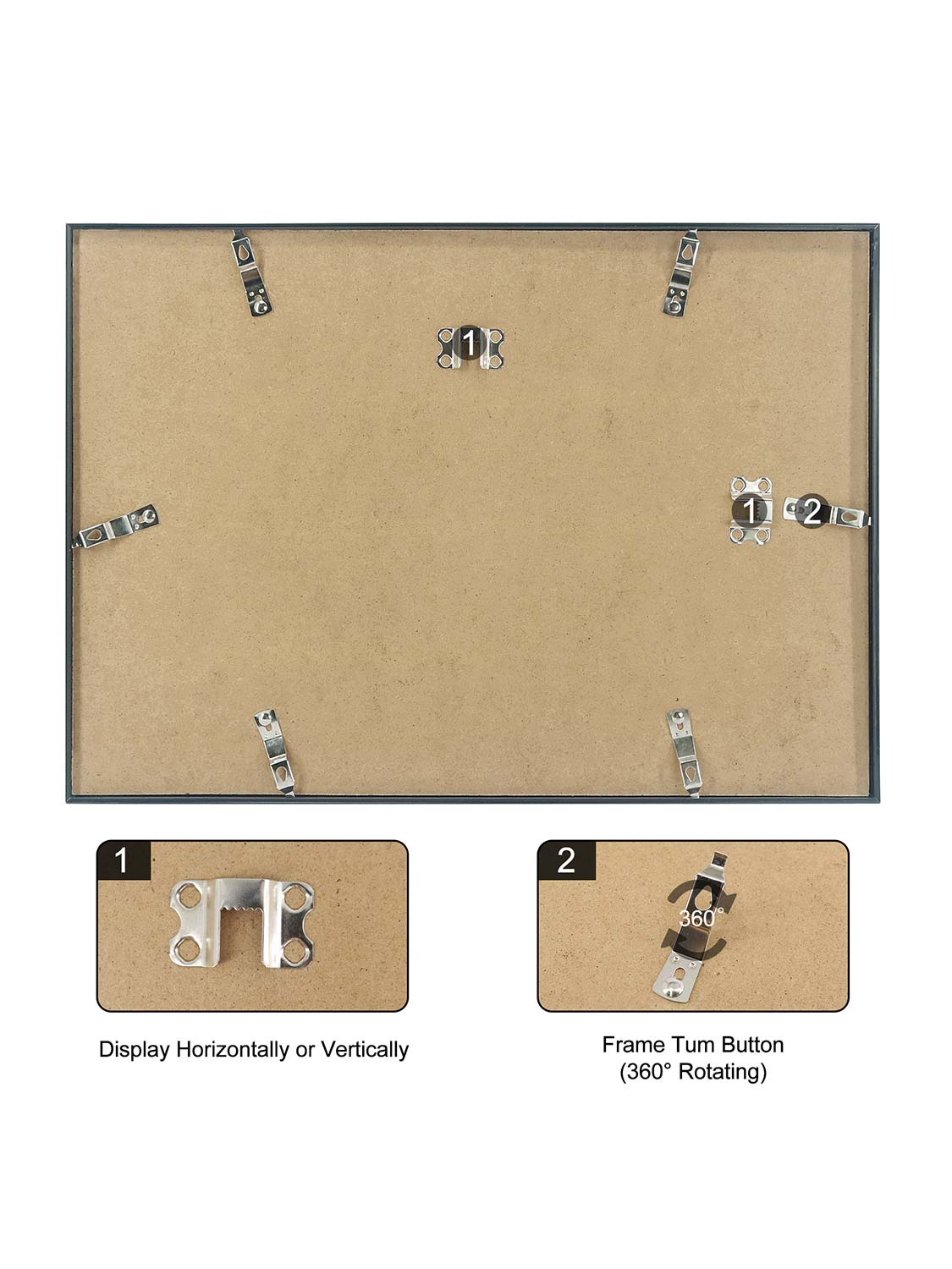 Graduation Wall Mounting 17x12 Black Picture Frame with Black Mat Displays Four 4x6 Photos