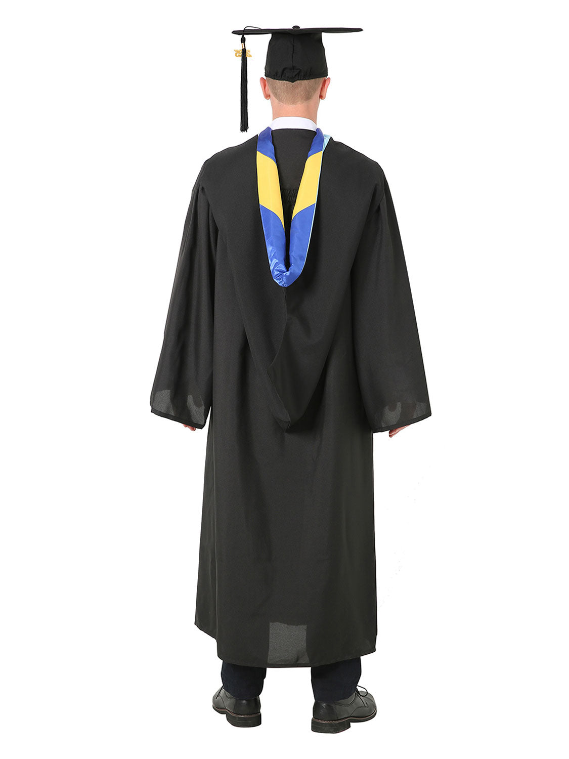 Deluxe Bachelors Graduation Gown, Cap and Hood Set