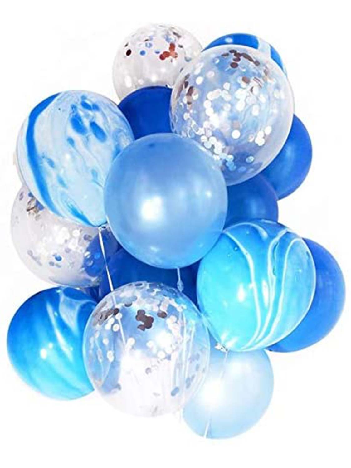 Latex Balloons with Gold & Silver Confetti Pack of 20 for Party Decoration