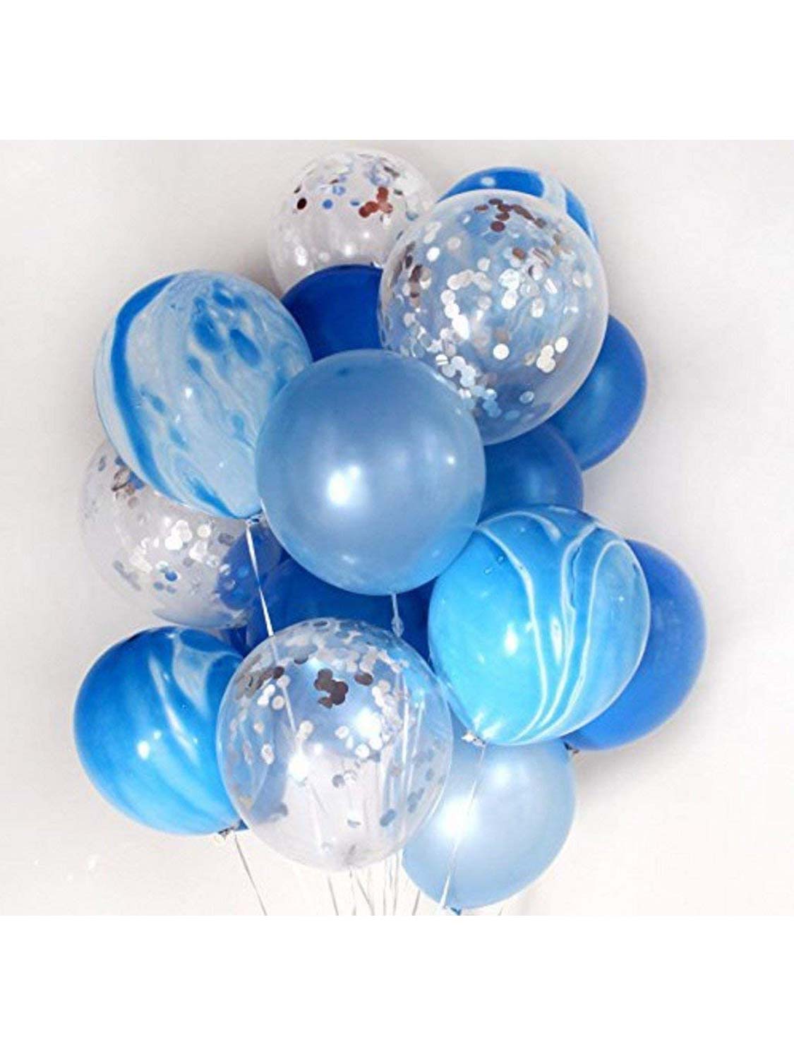 Latex Balloons with Gold & Silver Confetti Pack of 20 for Party Decoration