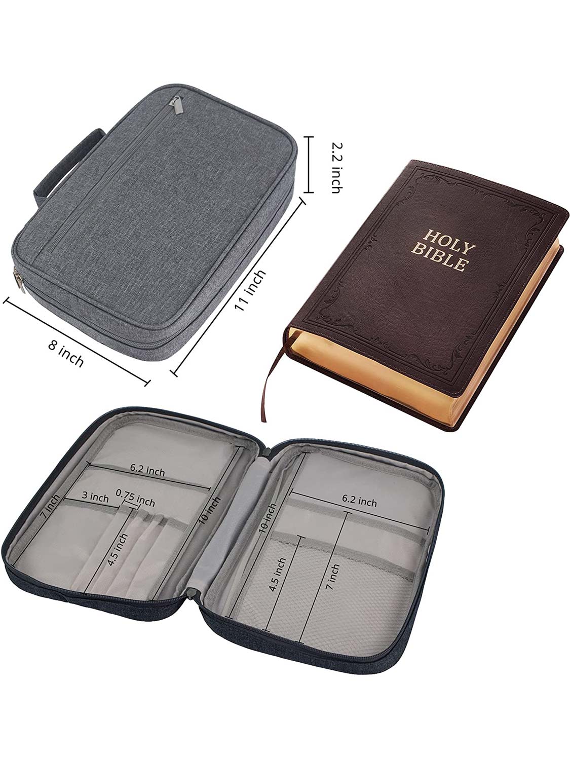 Durable Polyester with Handle and Zipper Bible Carrying Bag