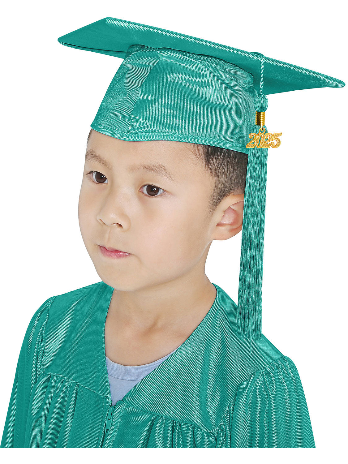 Shiny Kindergarten Cap and Tassel - 12 Colors Available