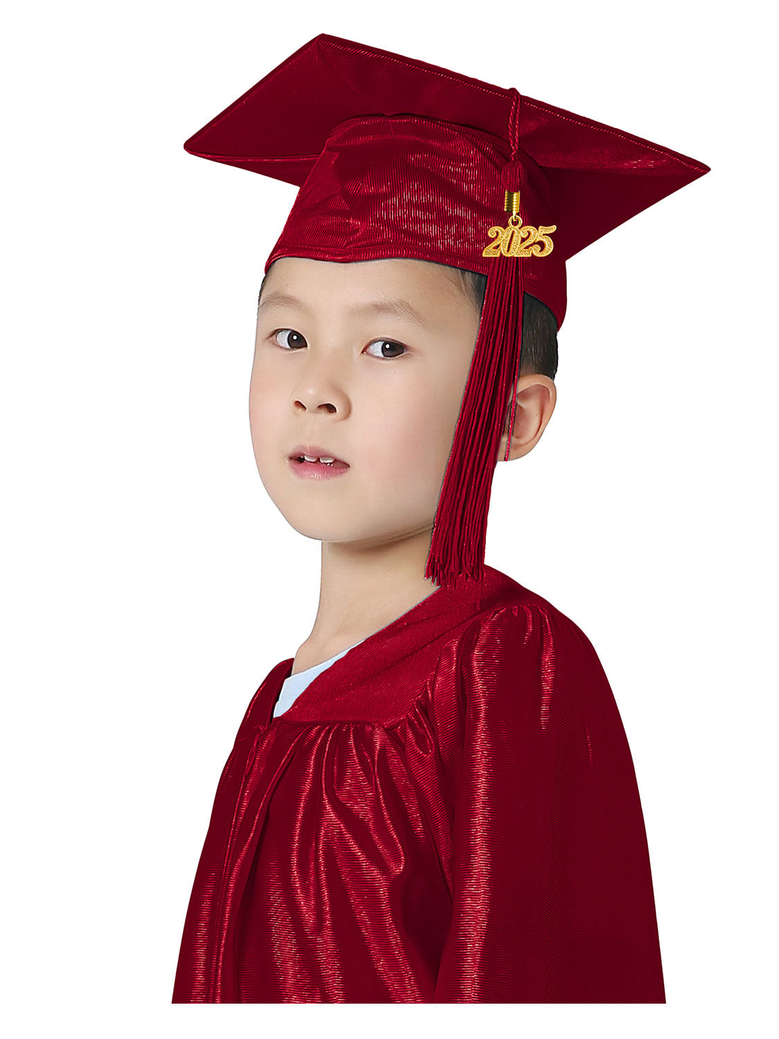 Shiny Kindergarten Cap and Tassel - 12 Colors Available