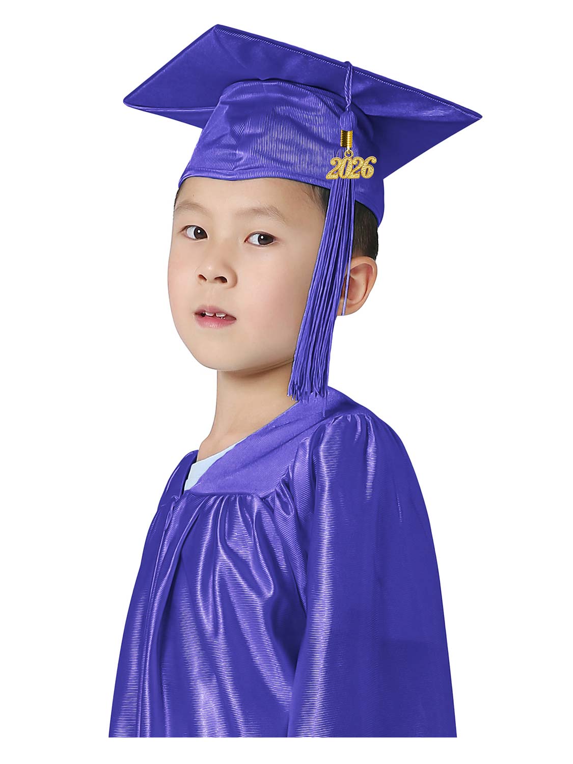 Shiny Kindergarten Cap and Tassel - 12 Colors Available