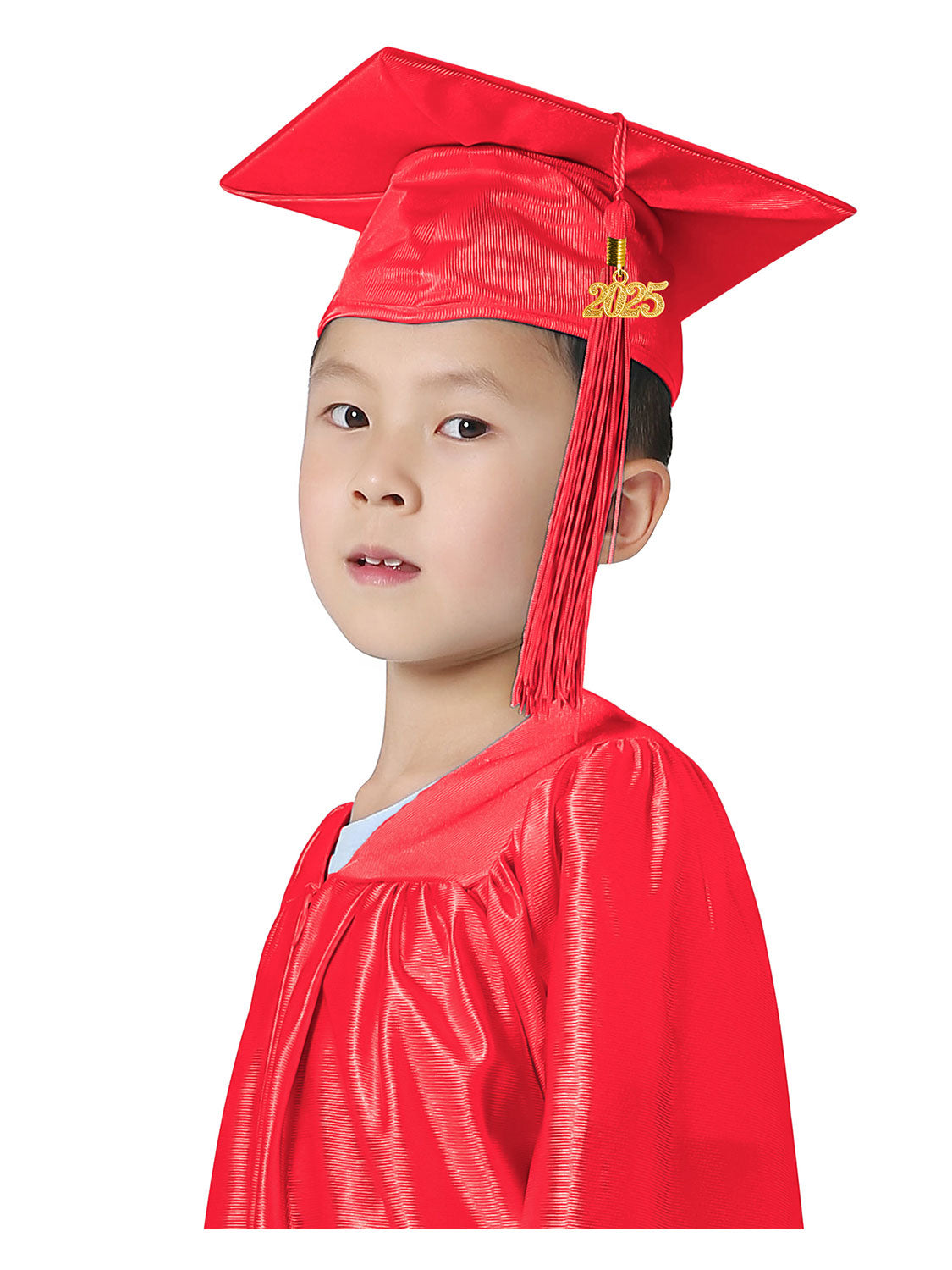 Shiny Kindergarten Cap and Tassel - 12 Colors Available