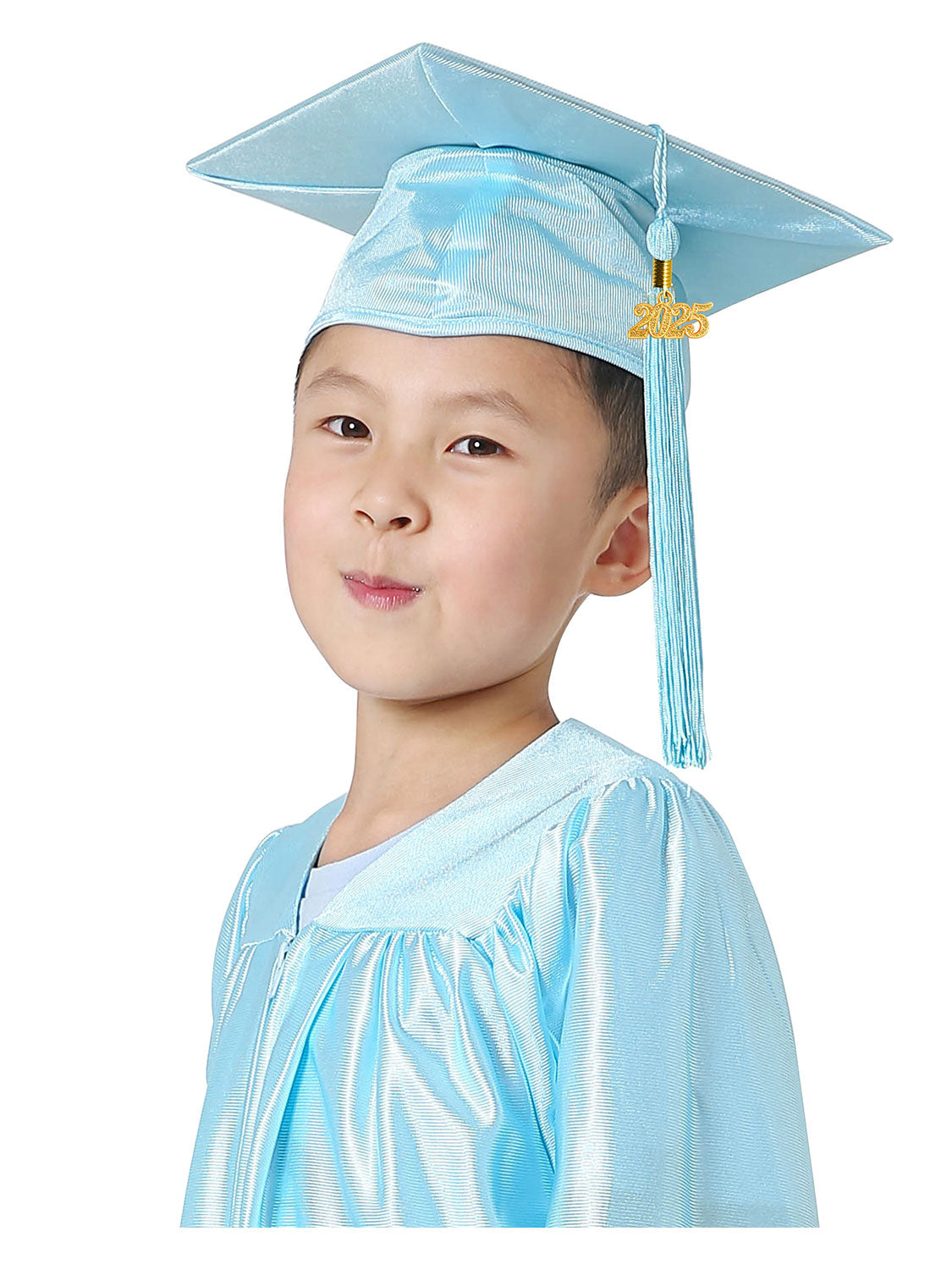 Shiny Kindergarten Cap and Tassel - 12 Colors Available