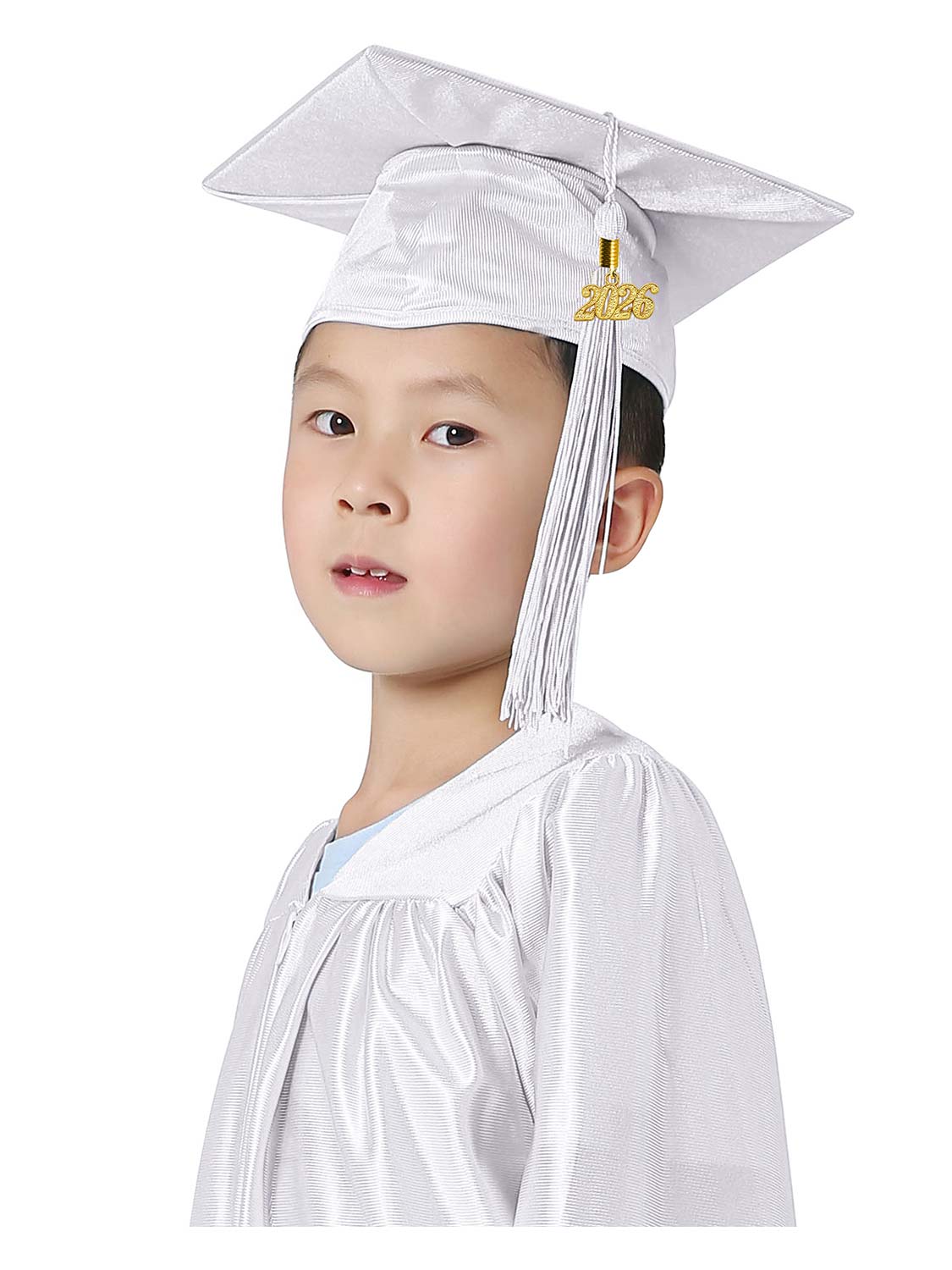 Shiny Kindergarten Cap and Tassel - 12 Colors Available