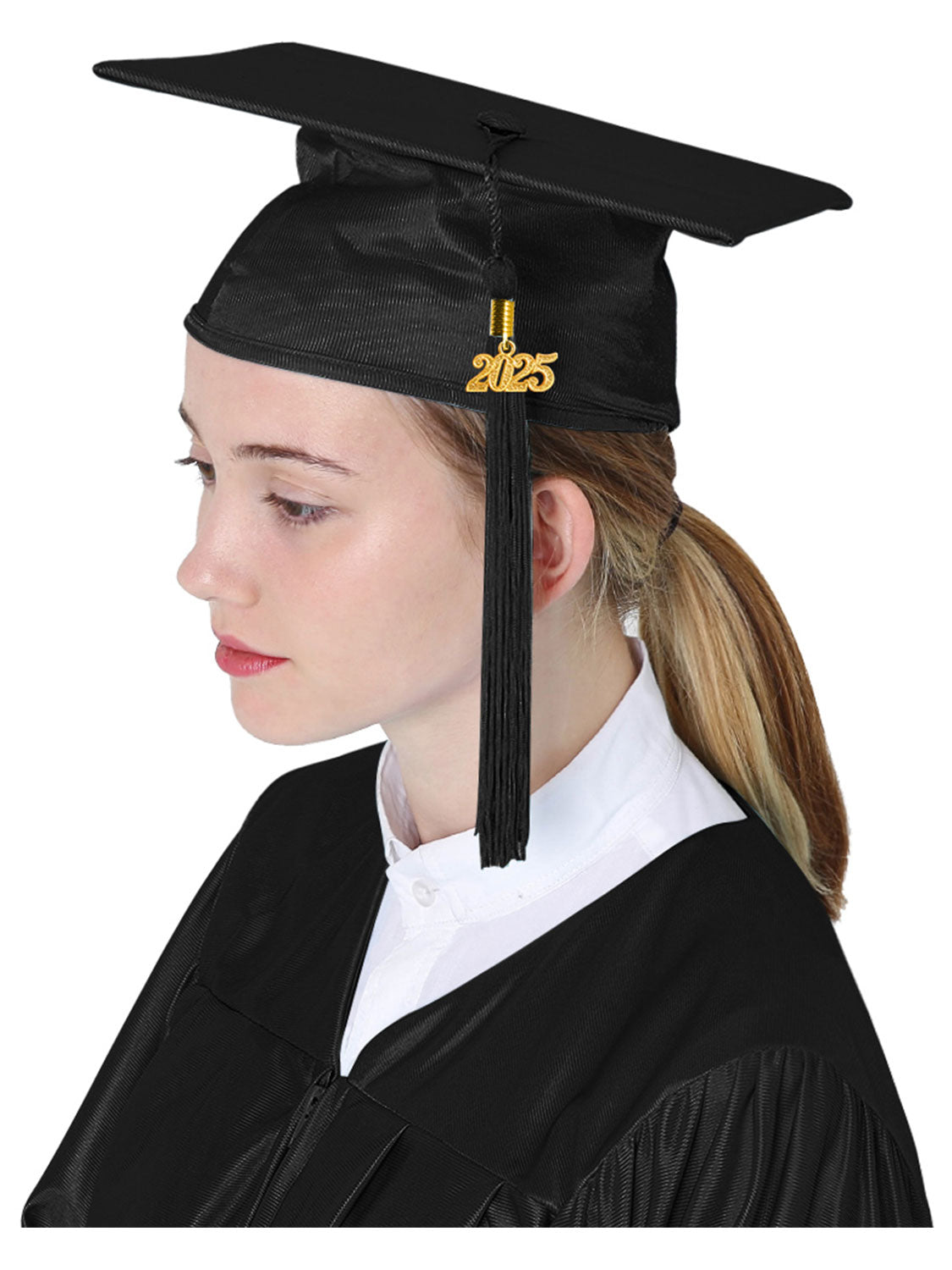 Shiny Graduation Cap and Tassel - 12 Colors Available