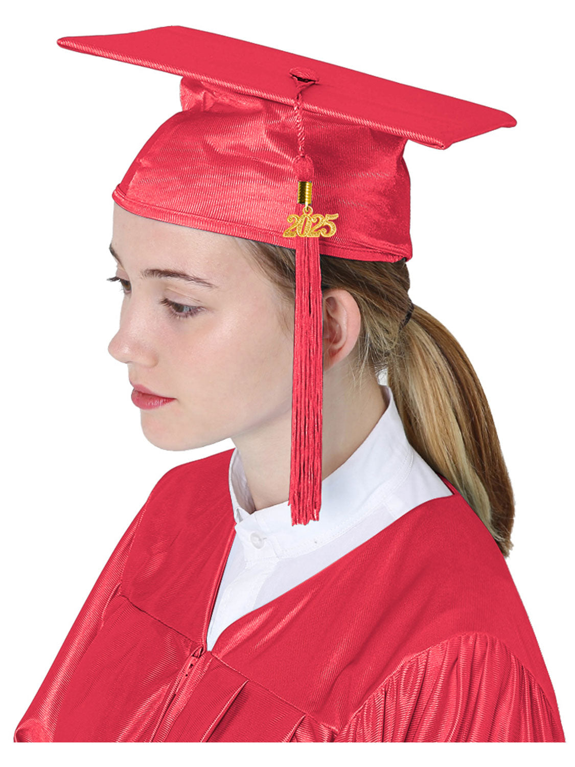 Shiny Graduation Cap and Tassel - 12 Colors Available