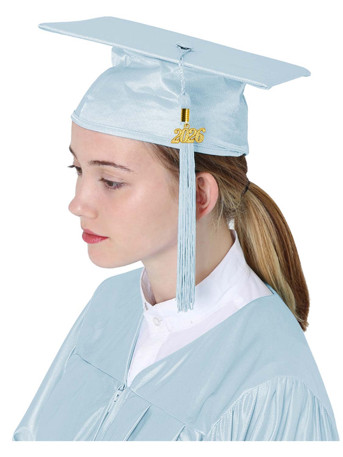 Shiny Graduation Cap and Tassel - 12 Colors Available