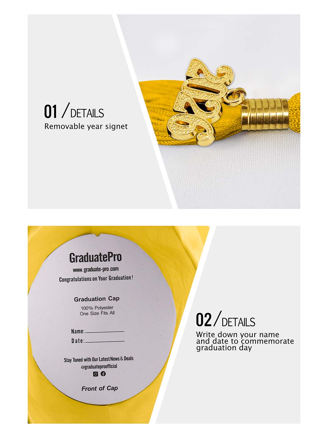 Matte Kindergarten Cap and Tassel - 12 Colors Available