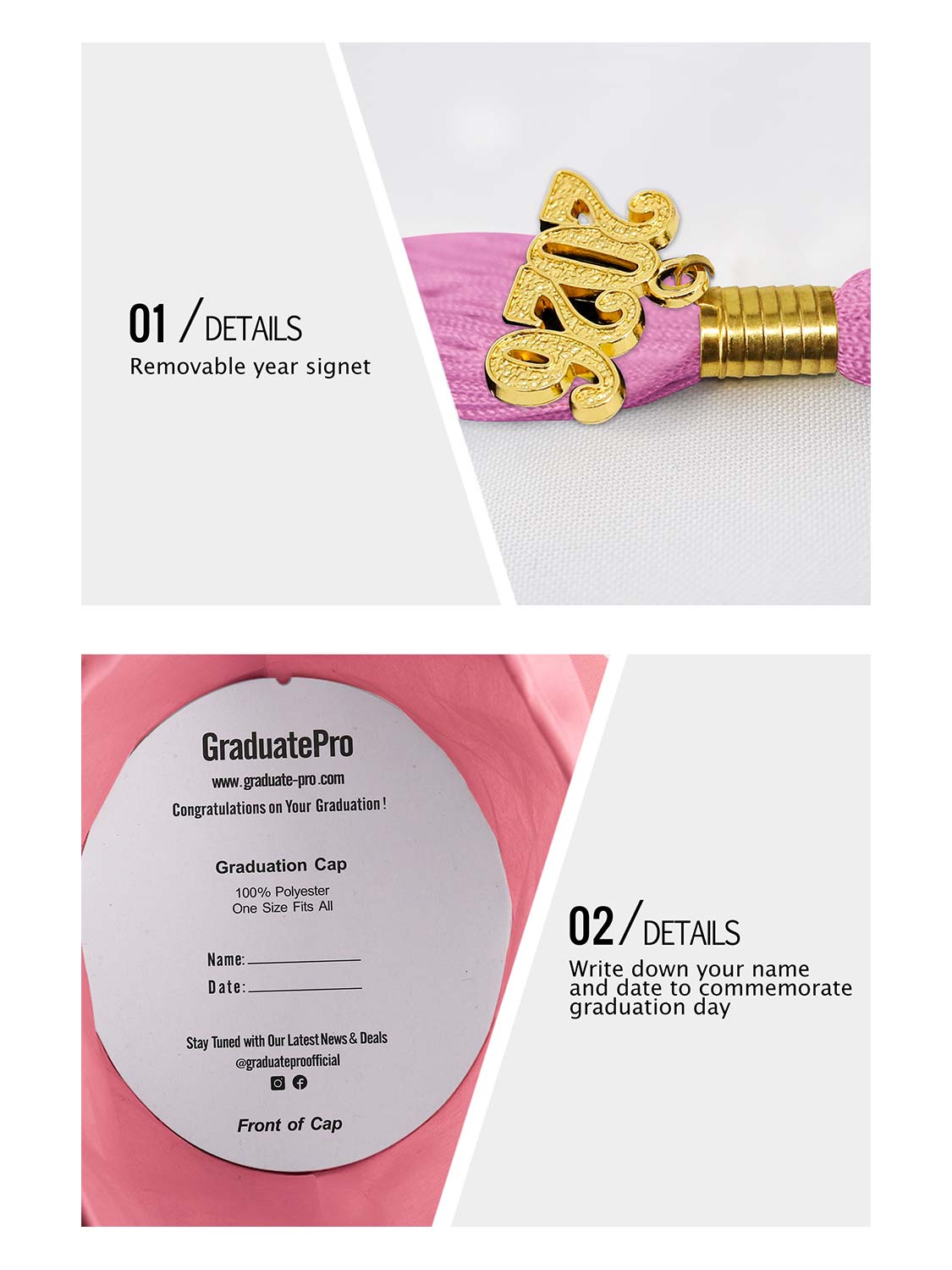 Matte Kindergarten Cap and Tassel - 12 Colors Available