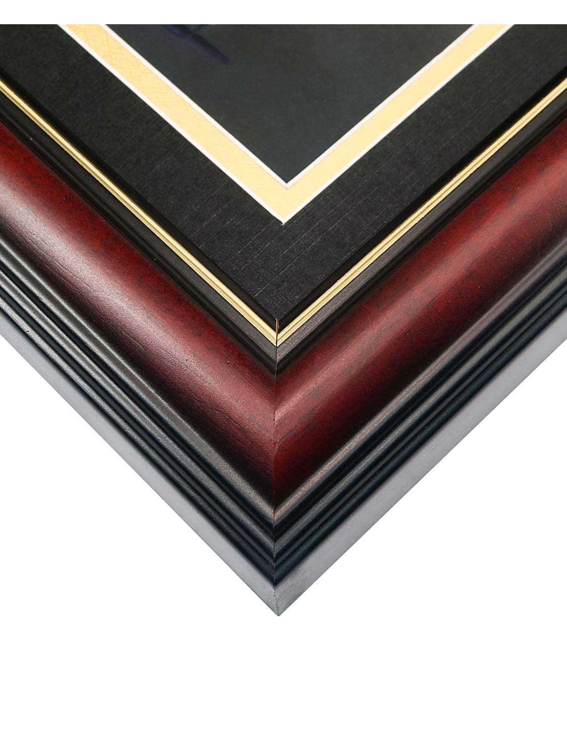 Cherry Real Wood Look Gold Trim with Tassel Holder Picture Frame - 6 Styles Available