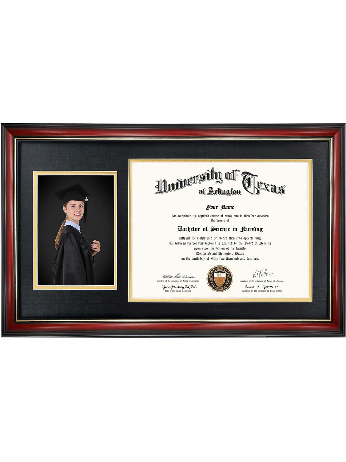 Cherry Solid Wood Certificate Diploma Frames - 2 Colors Available