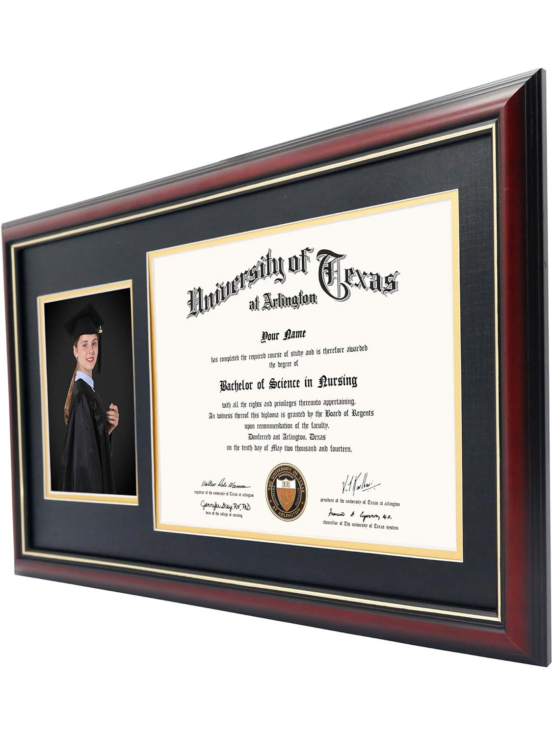 Cherry Solid Wood Certificate Diploma Frames - 2 Colors Available