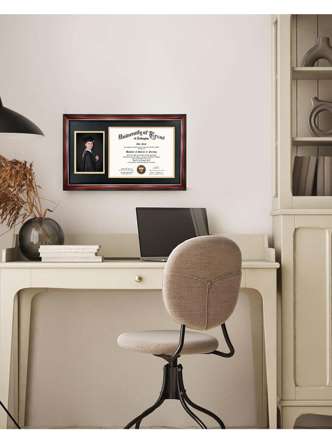 Cherry Solid Wood Certificate Diploma Frames - 2 Colors Available