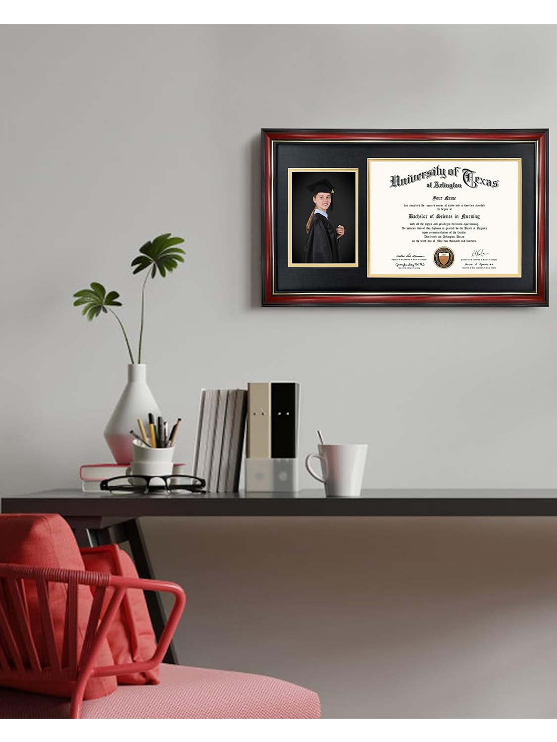 Cherry Solid Wood Certificate Diploma Frames - 2 Colors Available