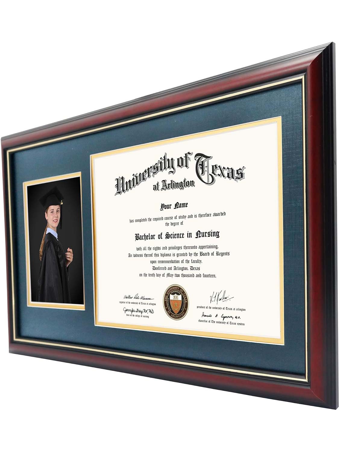 Cherry Solid Wood Certificate Diploma Frames - 2 Colors Available