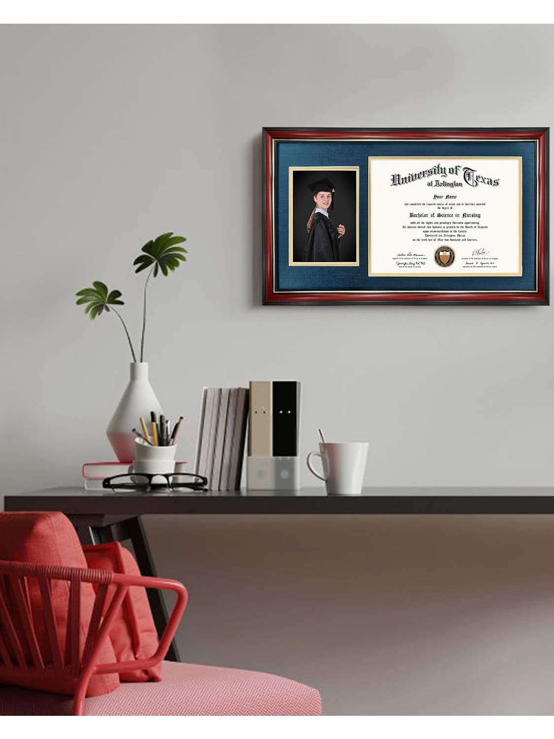 Cherry Solid Wood Certificate Diploma Frames - 2 Colors Available