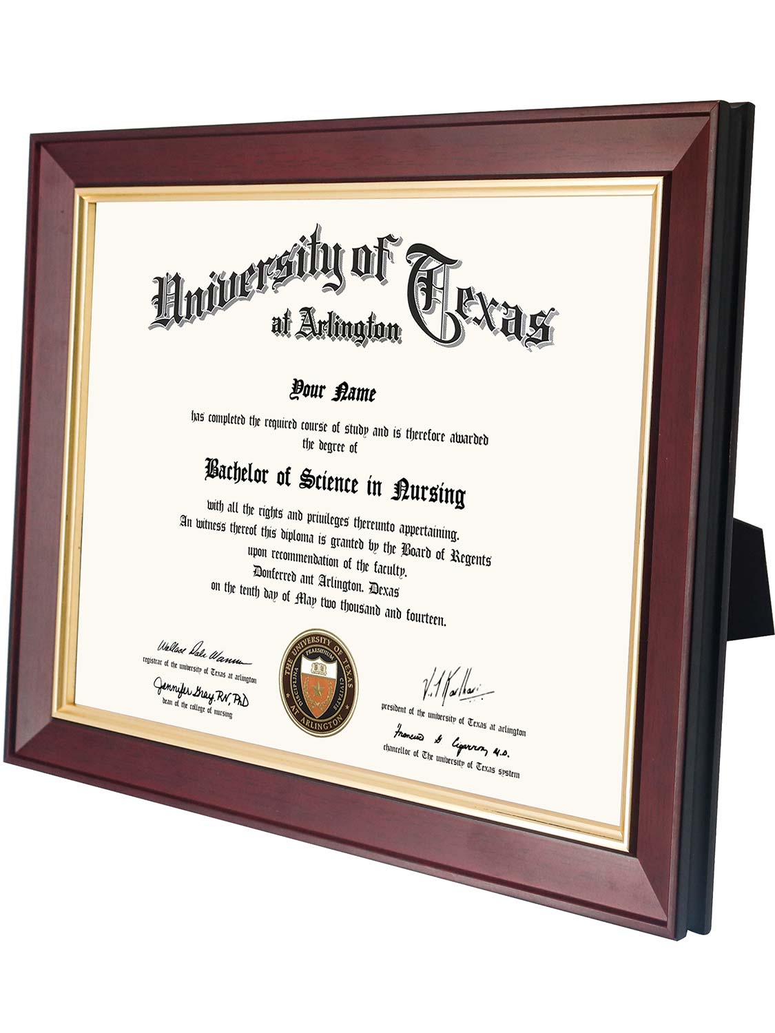 Mahogany Elite Certificate Diploma Frames - Various Sizes & Mat Colors Available