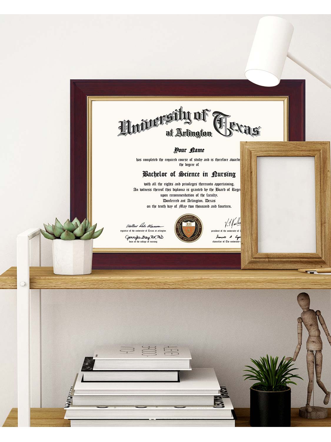 Mahogany Elite Certificate Diploma Frames - Various Sizes & Mat Colors Available