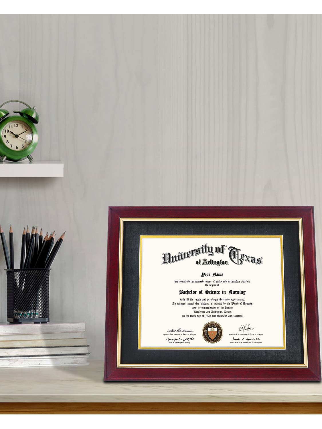 Mahogany Elite Certificate Diploma Frames - Various Sizes & Mat Colors Available