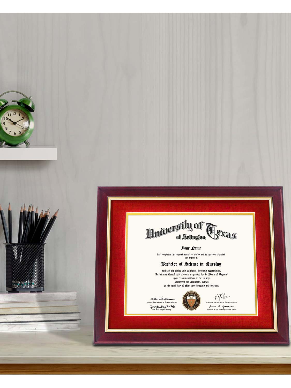 Mahogany Elite Certificate Diploma Frames - Various Sizes & Mat Colors Available