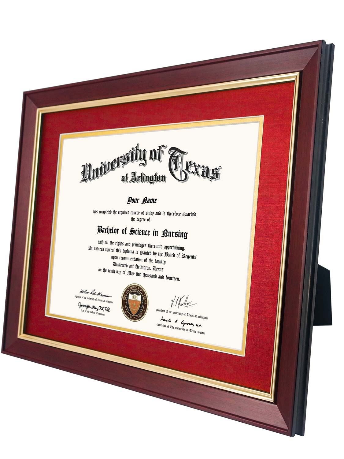 Mahogany Elite Certificate Diploma Frames - Various Sizes & Mat Colors Available