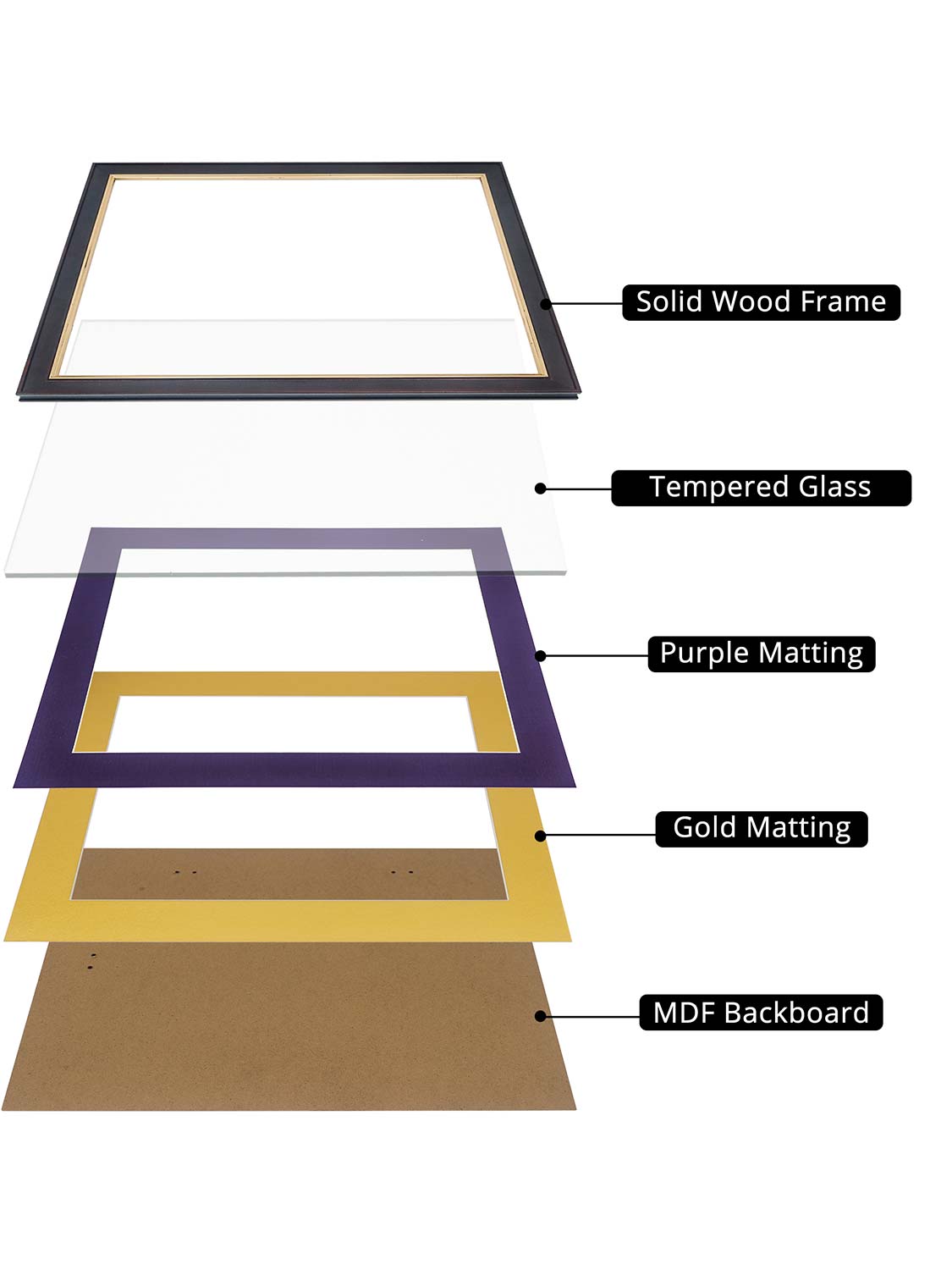 Brown Elite Certificate Diploma Frames - Various Sizes & Mat Colors Available