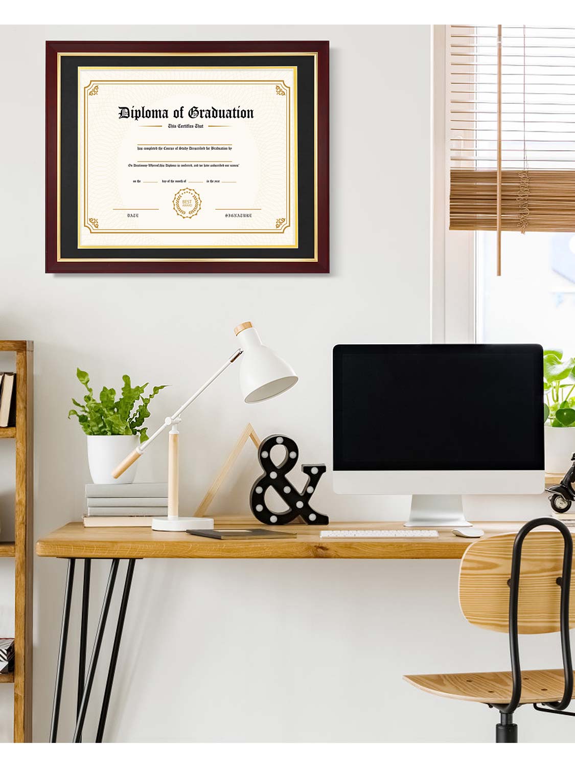 Mahogany Elite Certificate Diploma Frames - Various Sizes & Mat Colors Available