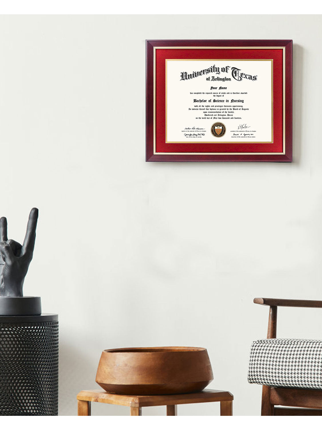 Mahogany Elite Certificate Diploma Frames - Various Sizes & Mat Colors Available