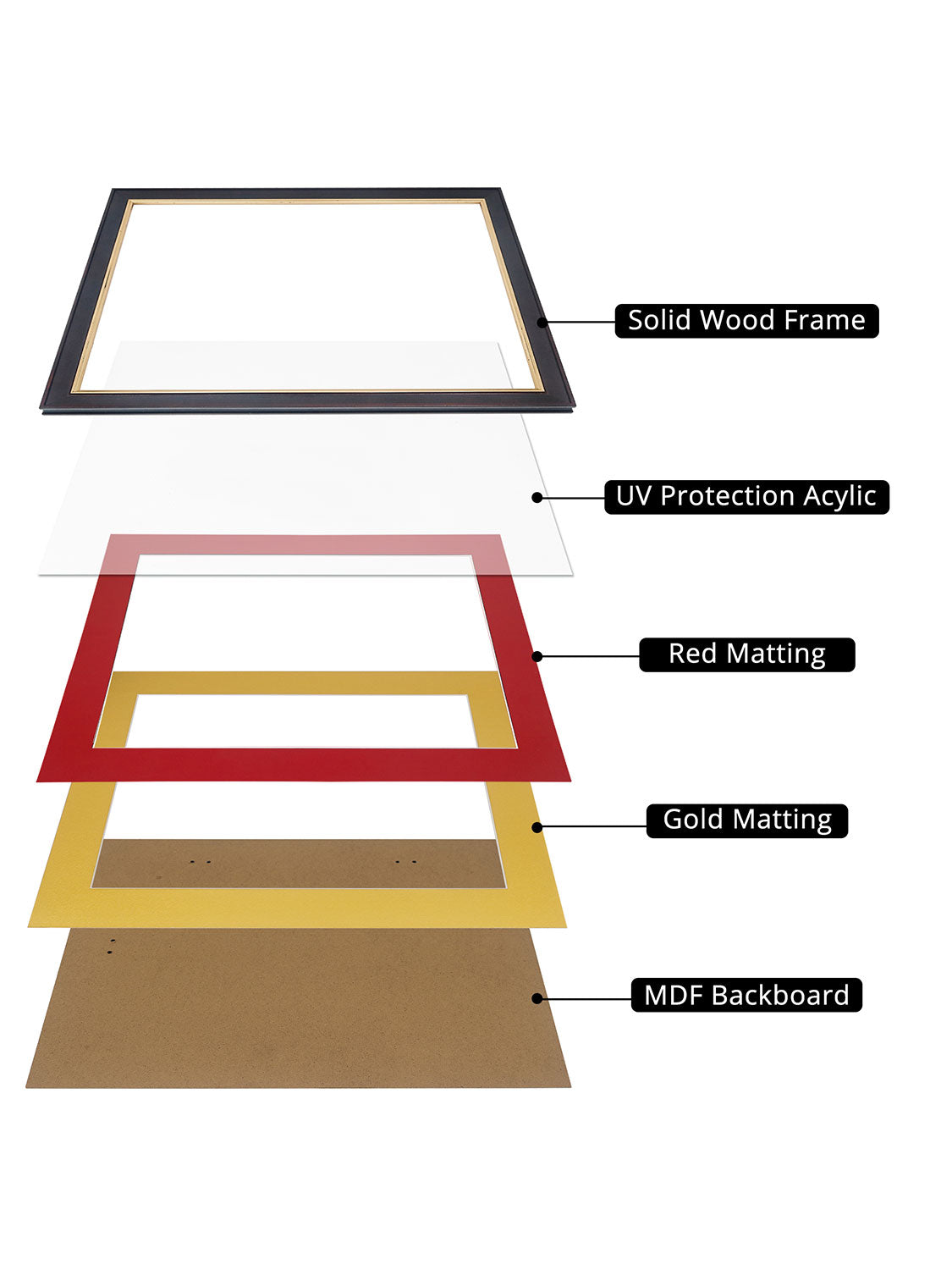 Brown Elite Certificate Diploma Frames - Various Sizes & Mat Colors Available