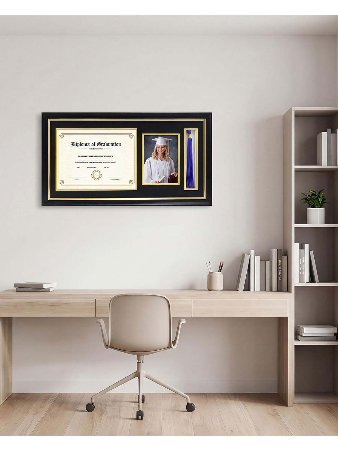 Black Regal Certificate Diploma with Picture Frames - 2 Styles Available