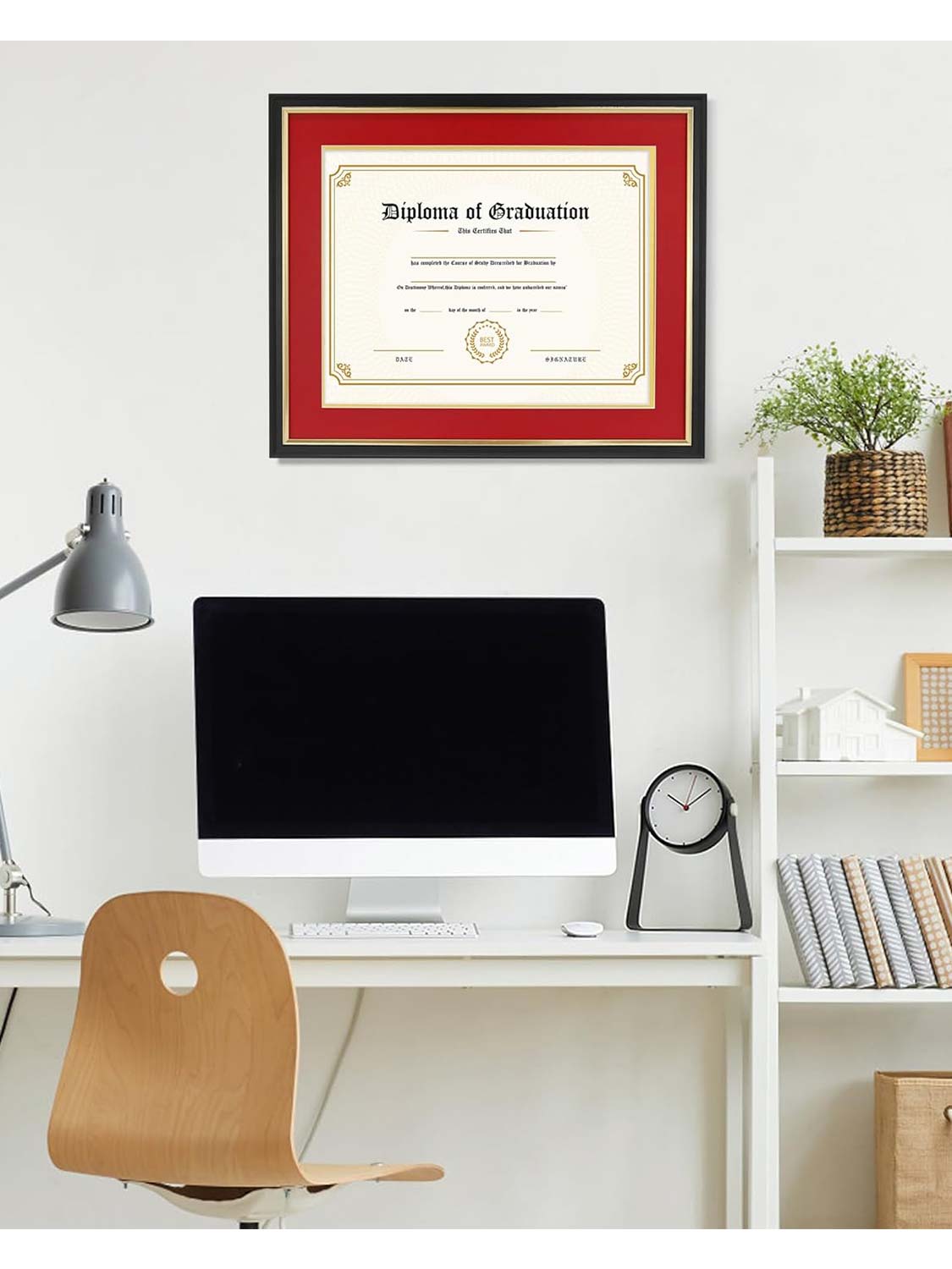 Black Regal Certificate Diploma Frames - Various Mat Colors Available