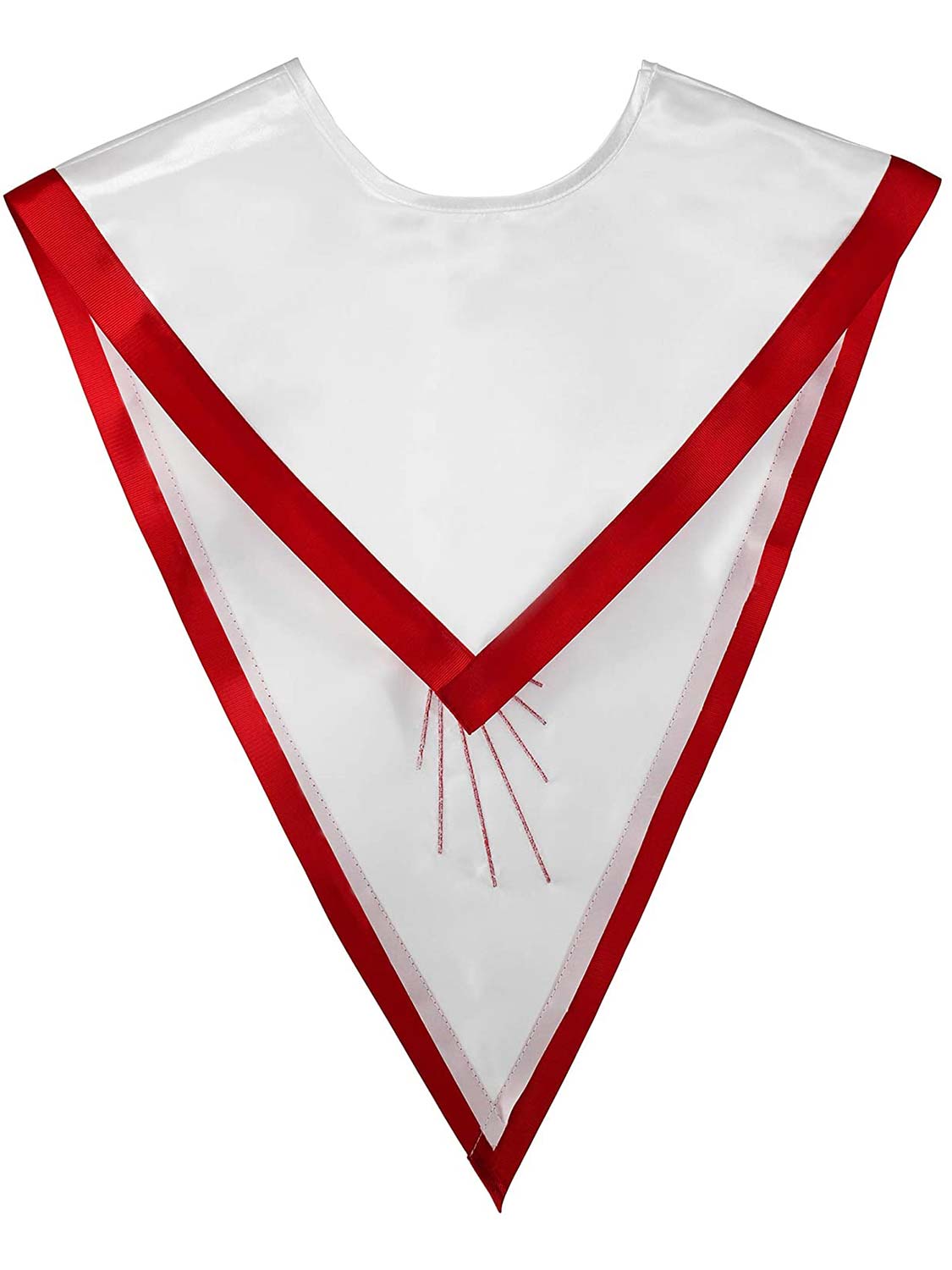 Confirmation V Shape Stole Embroidered with Red Dove