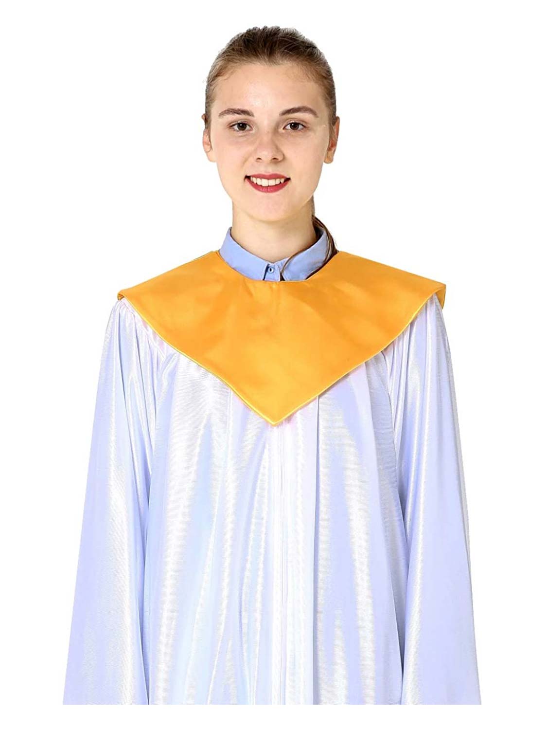 Unisex V Shape Satin Choir Stole for Adults