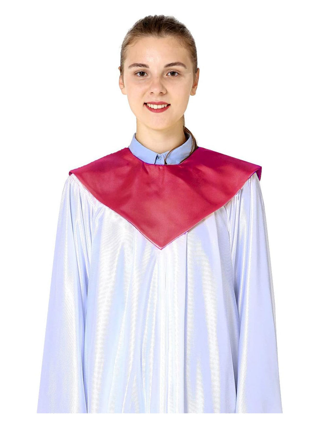 Unisex V Shape Satin Choir Stole for Adults