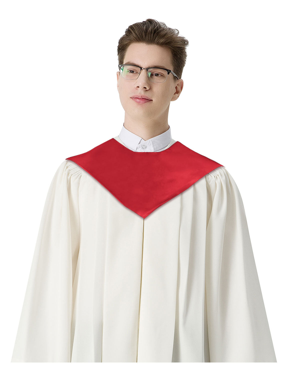 Unisex V Shape Satin Choir Stole for Adults