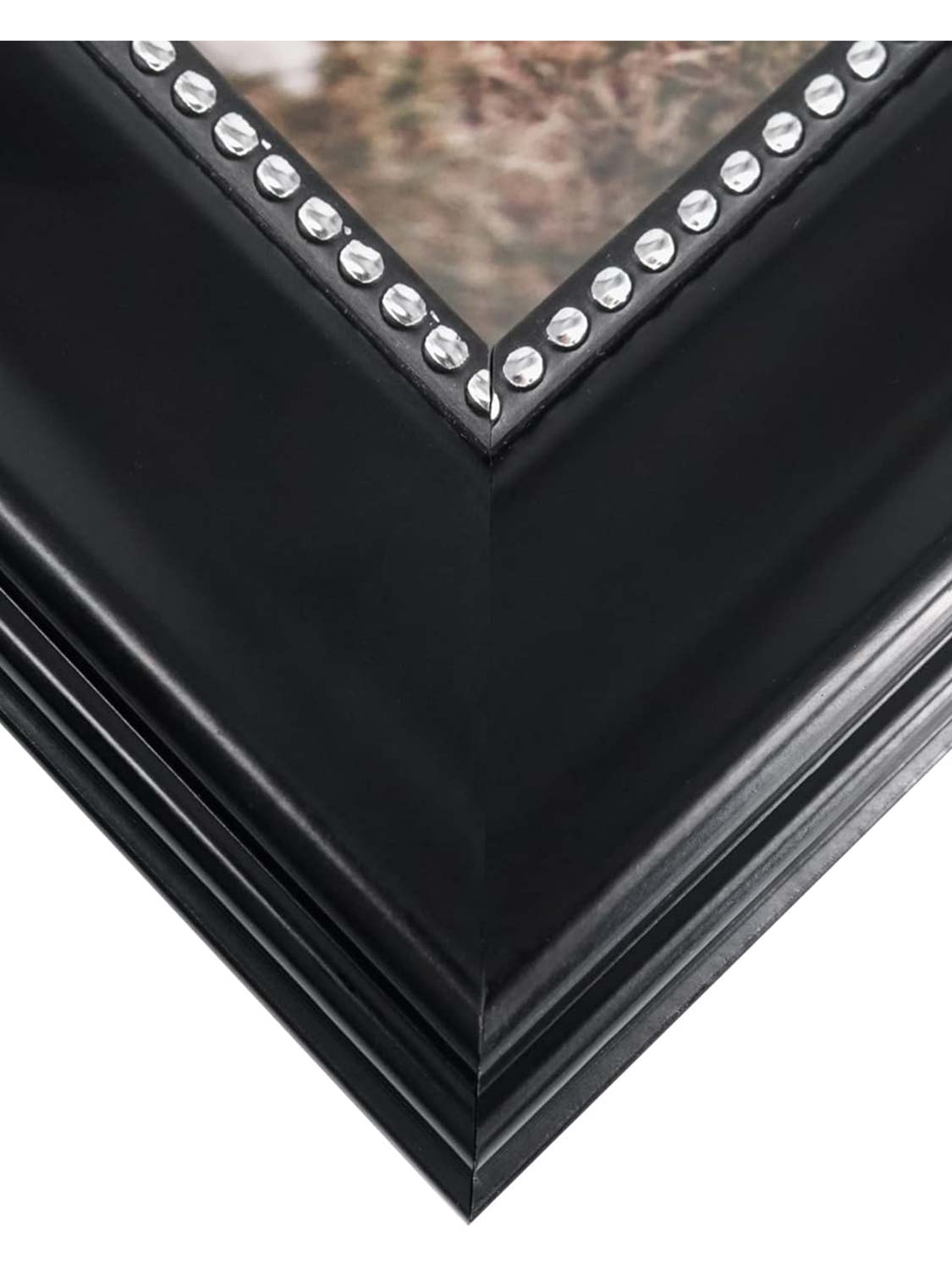 Gold Beaded Trim Picture Frame with High Definition Glass Set of 2 - Various Colors & Sizes Available