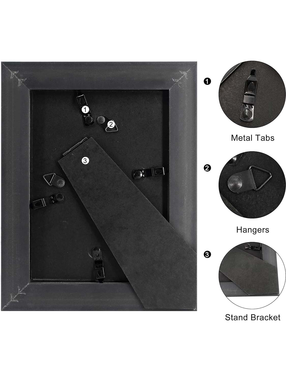 Gold Beaded Trim Picture Frame with High Definition Glass Set of 2 - Various Colors & Sizes Available