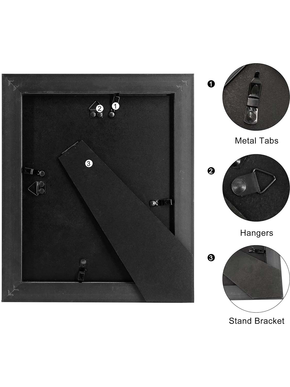 Gold Beaded Trim Picture Frame with High Definition Glass Set of 2 - Various Colors & Sizes Available