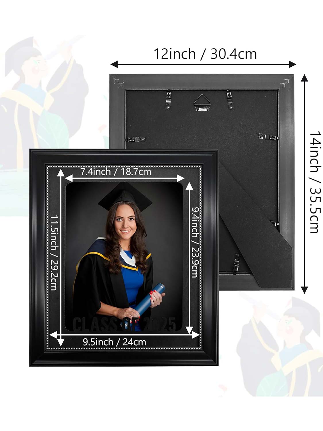 Graduation Recycled Polystyrene Picture Frame for 8x10 Picture - 2 Styles available